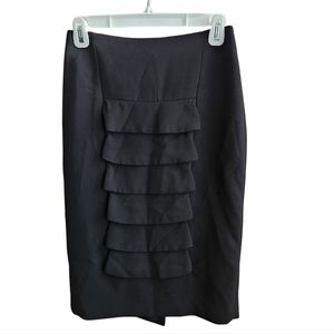 Sandra Angelozzi - tiered ruffle black skirt - us size 0